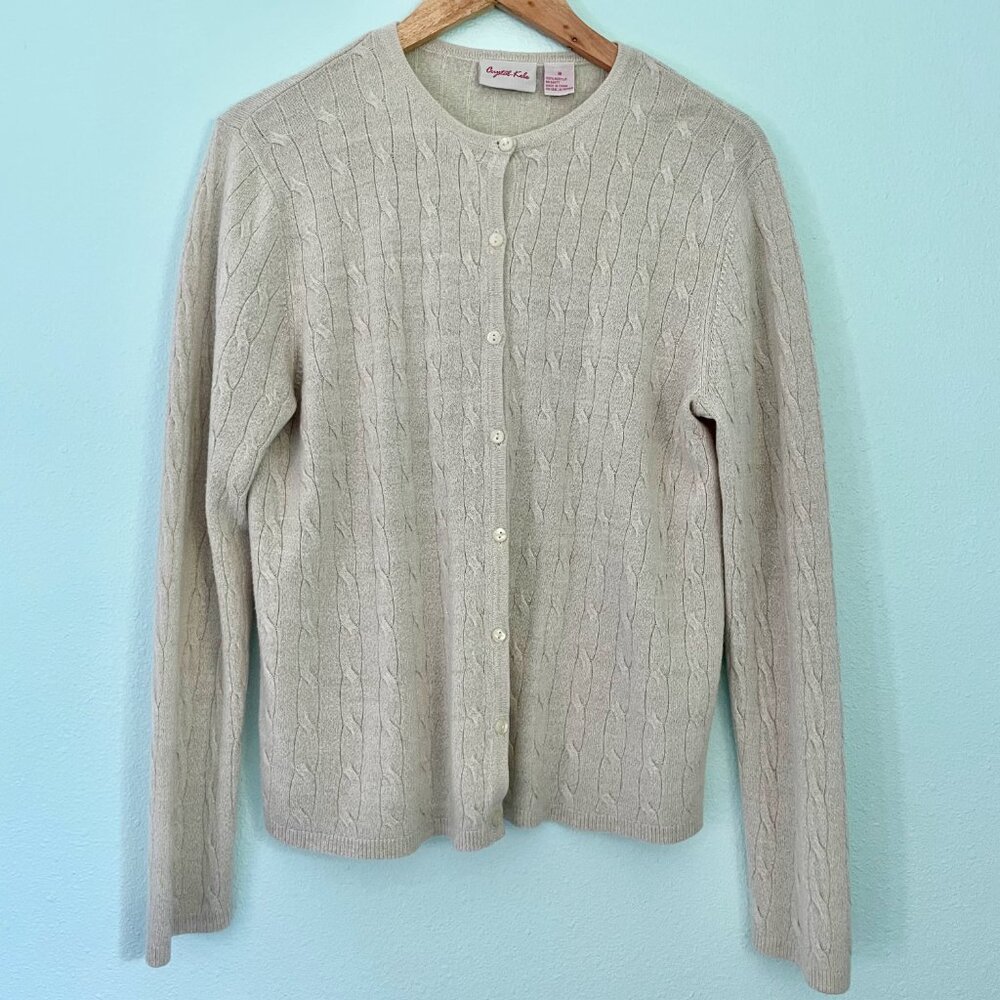 Crystal-Kobe crewneck, cardigan sweater, size‎ M